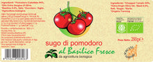 Carica l'immagine nel visualizzatore di Gallery, Sugo al Basilico Bio 290g
